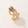 Huatang Personality Snake Shape Joint Midi Rings For Women Luxury Crystal Geometry Animal Metal Lifan Gold Jewelry Anillos 19725