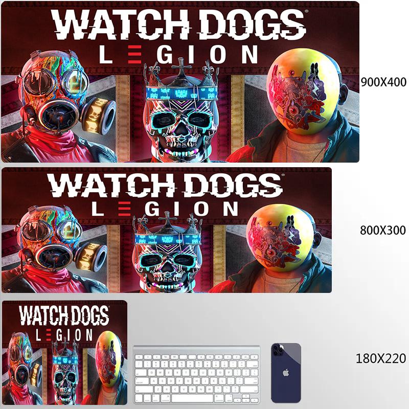 Legion W-Watch Dogs Mouse Pad Gamer Computer Large Xxl For Desk mat Keyboard E-sports Gaming Accessories Non-slip Mousepad 80X30