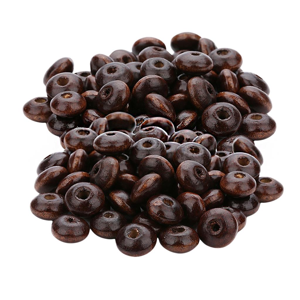 200 шт. натуральные деревянные бусины для счетов, распорка для изготовления ювелирных изделий