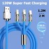 3 In 1 120W 6A Fast Charging Type C Cable Micro USB Charging Cord for iPhone 14 Pro Max Samsung Xiaomi 13 Phone Charger USB Wire