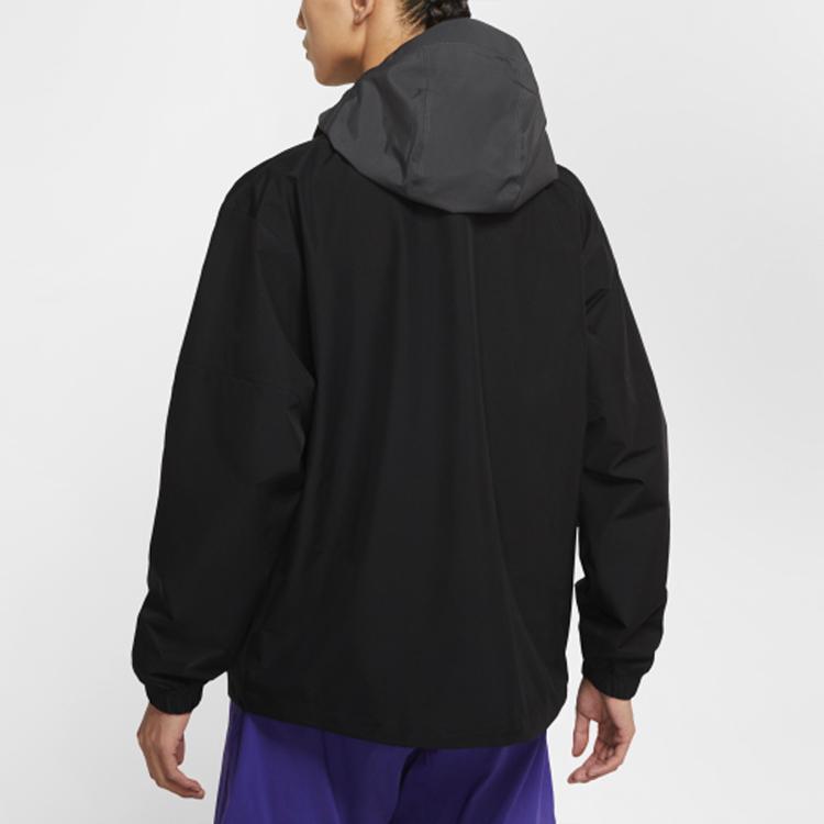 Nike Куртка мужская ACG Gore-Tex Paclite Half-Zip с капюшоном и длинными рукавами, черная CK7235-010