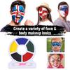 Color Palette Football Shape 6 Colors Water Based Face Body Paint Highly Pigmented Halloween Cosplay Party Face FX Makeup Palette for Adults Children