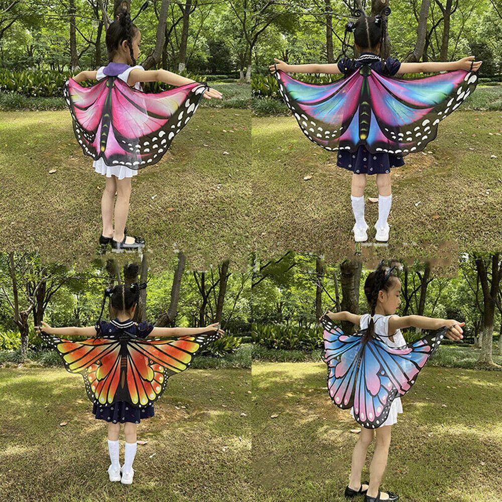 Performance Props Asymmetrical Butterfly Wings Cape Fairy Wing Shoulder Straps Butterfly Wings