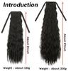 LISI HAIR Синтетическая кукуруза вьющиеся двойной ремень хвостик расширение обертывание вокруг длинные вьющиеся волнистые хвостики шиньон для женщин носить