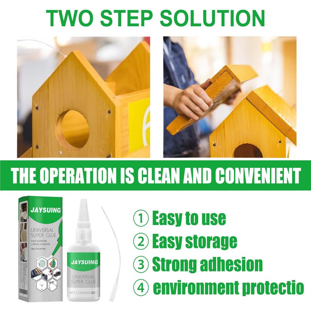 Jaysuing Multipurpose Quick-Dry Adhesive for Tiles, Leather, Wood, and DIY Repairs