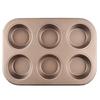Cupcake Pan 6/12 Cavity Reusable Non-stick Bakeware Carbon Steel Kitchen Biscuit Muffin Tray Mold Pan Bakery Supplies