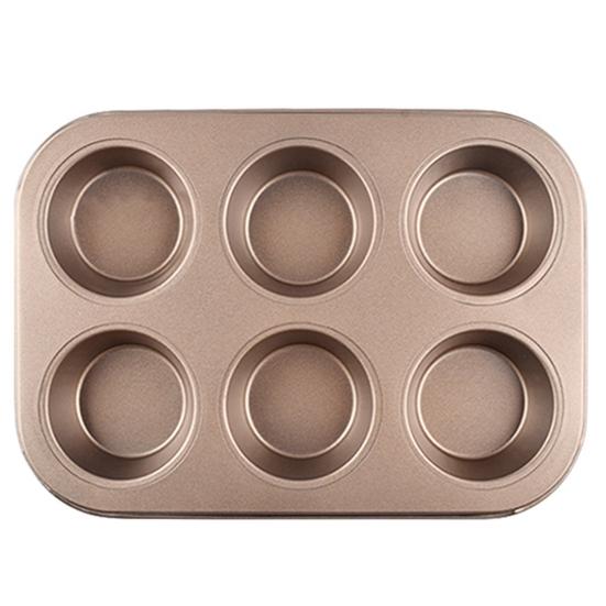 Cupcake Pan 6/12 Cavity Reusable Non-stick Bakeware Carbon Steel Kitchen Biscuit Muffin Tray Mold Pan Bakery Supplies
