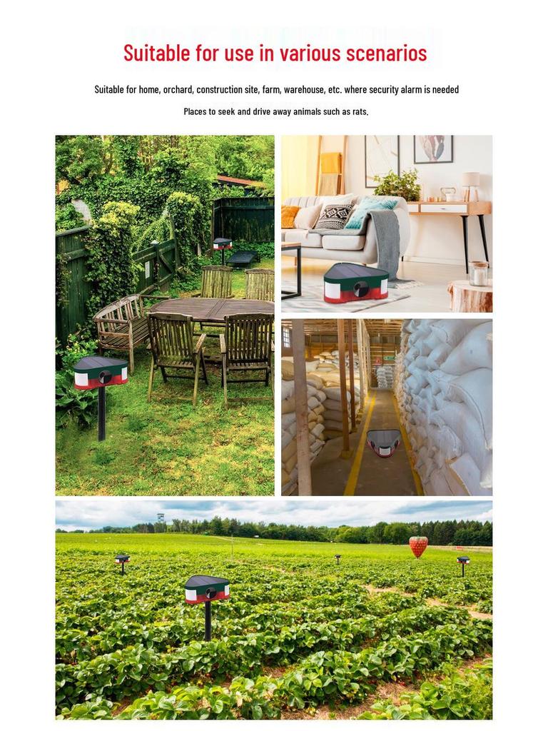 Solar Ultrasonic Animal Repeller: Birds, Mice, Dogs, and Wild Boars