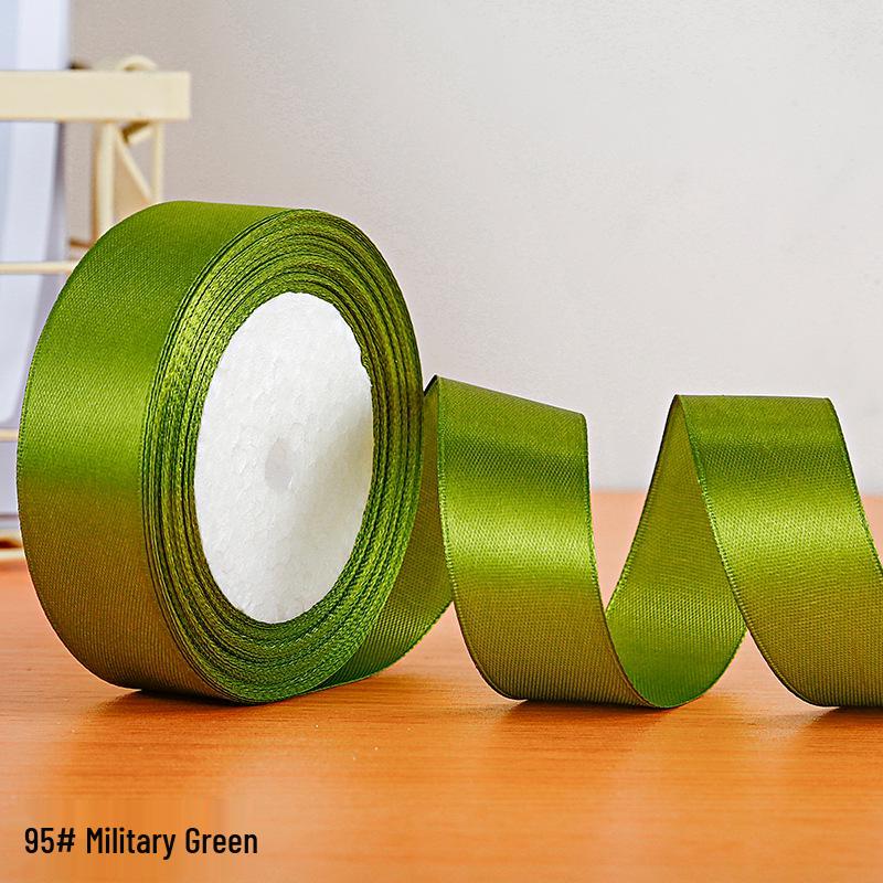 Полиэстеровая атласная лента 2,5 см для подарочной коробки и аксессуаров для волос