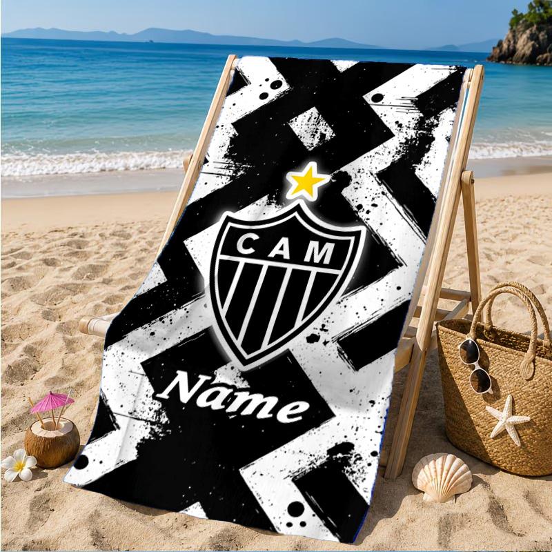 Custom Name Beach Towel Cam Abstract Artwork Microfiber Beach Towel, Lightweight for Summer Travel, Swimming Pool Fan Birthday Gift