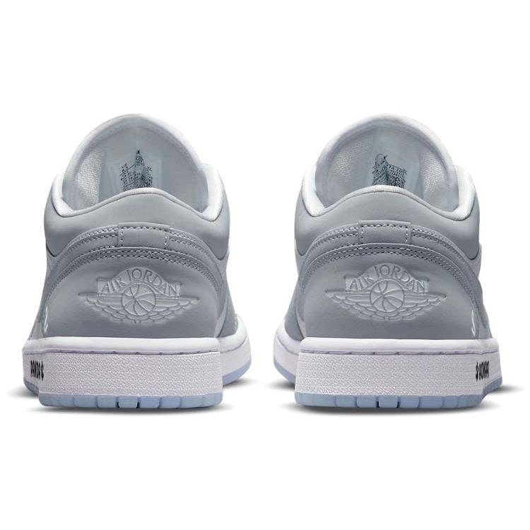 Jordan Air Jordan 1 Винтажные Баскетбольные Кроссовки Женские Низкие Серый/Белый DC0774-105(Команда56-)