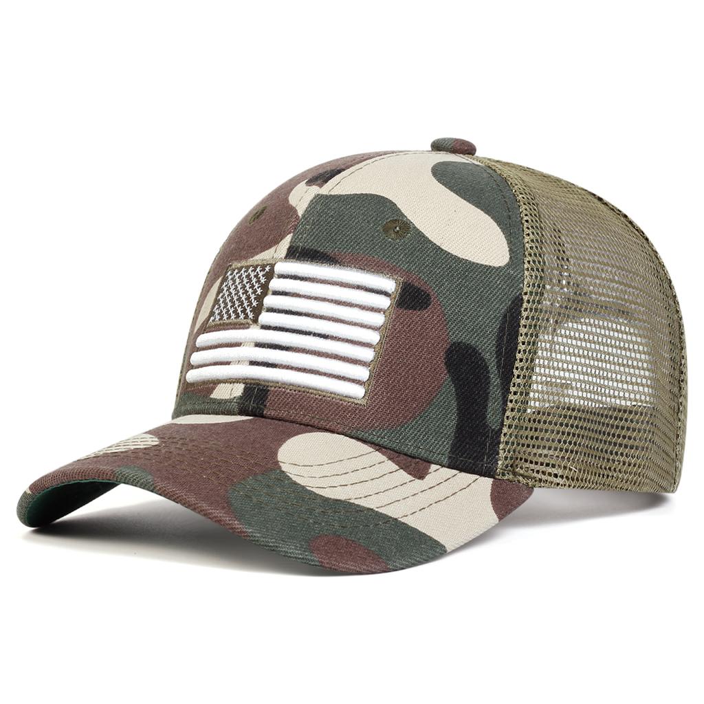 Весна-лето бейсболка с вышитым американским флагом, солнцезащитная кепка для отдыха на природе, кепка для пары, дышащая сетка, кепки в стиле хип-хоп, кепка для гольфа