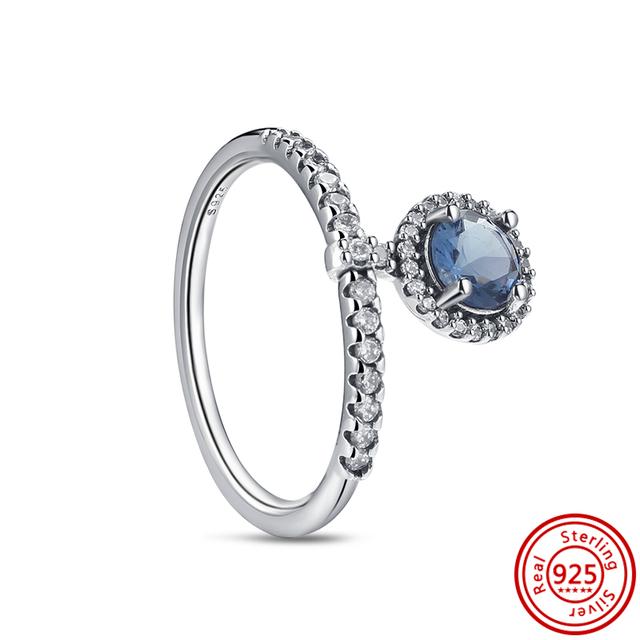 Новое весеннее кольцо с цветочным бантом и перьями, Корона клевера, сверкающее стерлинговое серебро 925 пробы, круглое кольцо, женское оригинальное европейское ювелирное украшение