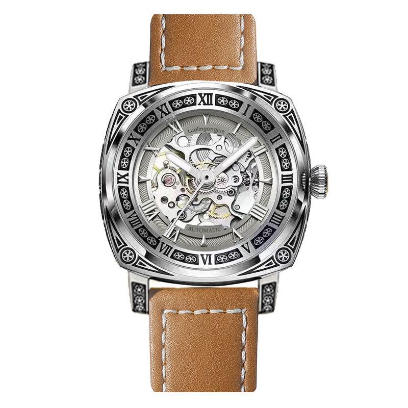 Автоматические механические мужские часы Duke of Lorraine: Модный, деловой дизайн с полостью