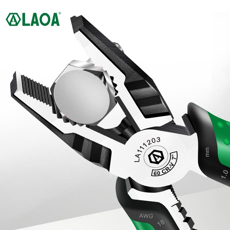 LAOA Multifunction Pliers Set Industrial Grade Wire Cutters/Long Nose/Diagonal Nose Pliers CR-V High Hardness and Durability