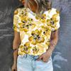 Summer Fashion Women's T-Shirt Floral 3D Printed Short Sleeve Tops Girl Loose Casual Loose Oversize Outdoor Clothing