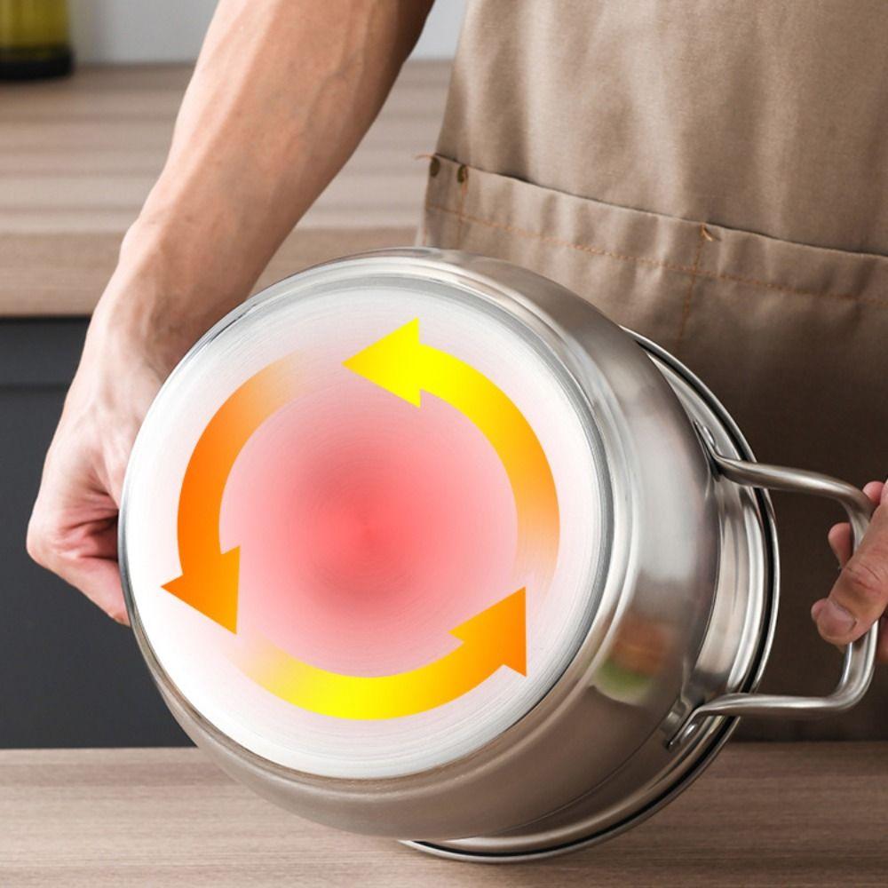 Кастрюля с противоожоговой ручкой, большая емкость для приготовления пищи, бытовая кастрюля для супа, отели