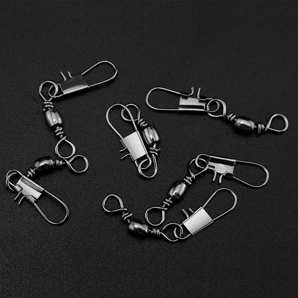 CRAZY SHARK 50 Pieces Swivel Snap Stainless Steel Salkan Sea