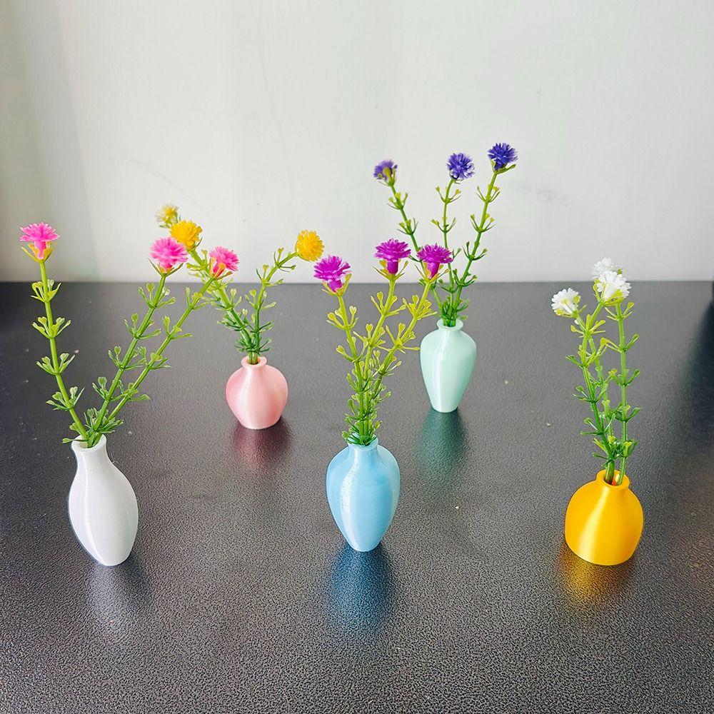 5Pcs Modern Tiny Magnetic Bud Vases DIY Vase Fridge Stickers  Plant Lovers