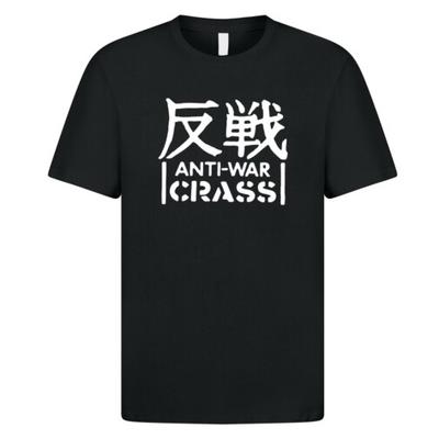 Антивоенная футболка Crass 1106 Текст на японском языке Анархо-панк Музыка Конфликт Subhumans Новая