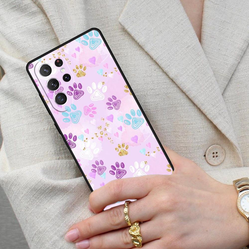 Dog Paw Cell Phone Case for Samsung Galaxy S26 Ultra S25 S24 S23 S22 S21 S20 Note10 Cover