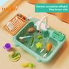 1 Set Interactive Electric Dishwasher Toy Set Realistic Kitchen Utensils with Water Circulation And Faucet Swing Kitchen Toys for Kids