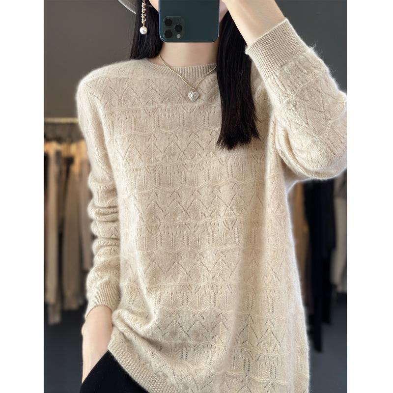 Женский свитер, кашемир Цинхэ, 30% кашемир, 70% шерсть, зимний вязаный пуловер, осенний свитер, женский кашемировый свитер, вязаный топ с длинным рукавом
