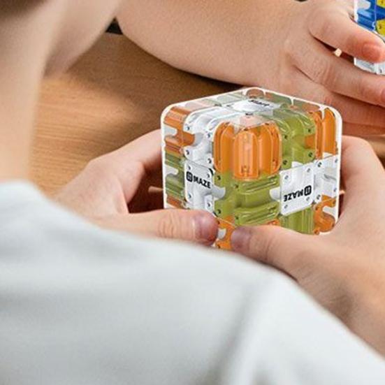 1/2 шт. Кубик-лабиринт с перекатывающимся шариком, головоломка, 3D-пазл, кубик-лабиринт для снятия стресса, тренировка логического мышления, кубик-лабиринт с бусинами, развивающая игрушка