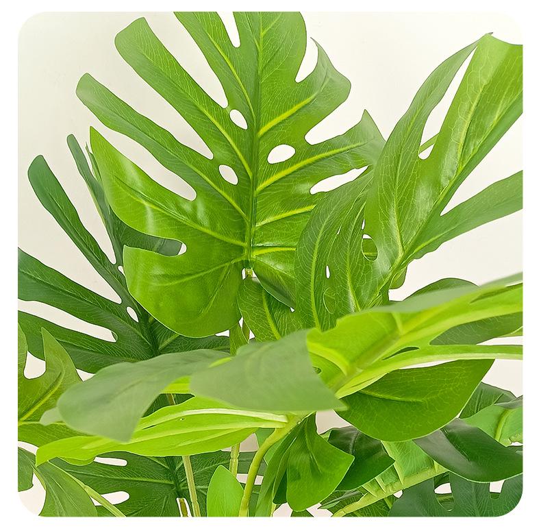 High-End Three-Pole Monstera Floor Décor - Creative Indoor Fake Plant Display