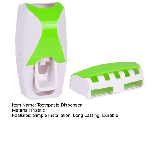 Автоматический дозатор зубной пасты, держатель зубных щеток, простая установка, настенная подставка для зубных щеток в ванной