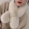 Fashion Imitation Rabbit Fur Collar Scarf Autumn Winter Plush Thicken Keep Warm Scarf