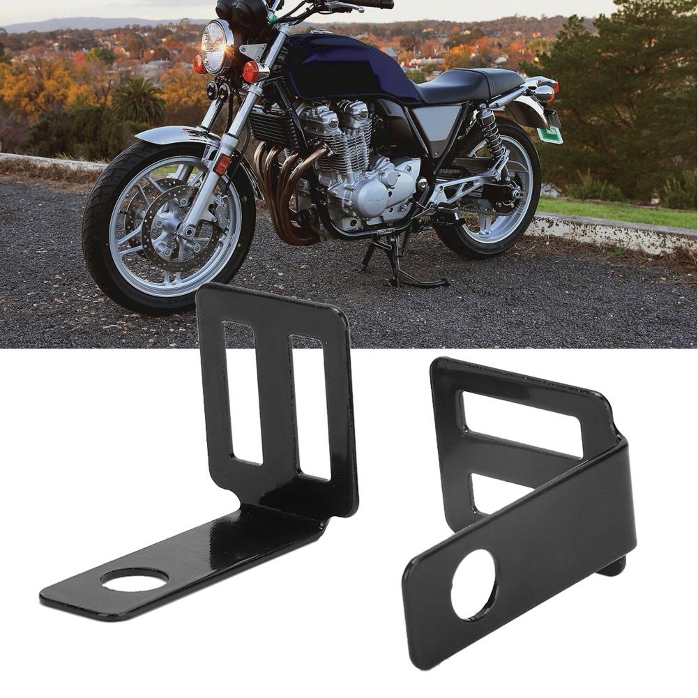 Universal Metal Motorcycle Rear Turn Signal Light Mounting Bracket Lamp Holder (black)