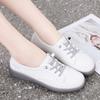 Женские белые туфли с мягкой подошвой, дышащие повседневные туфли с эластичной подошвой, удобные для лета