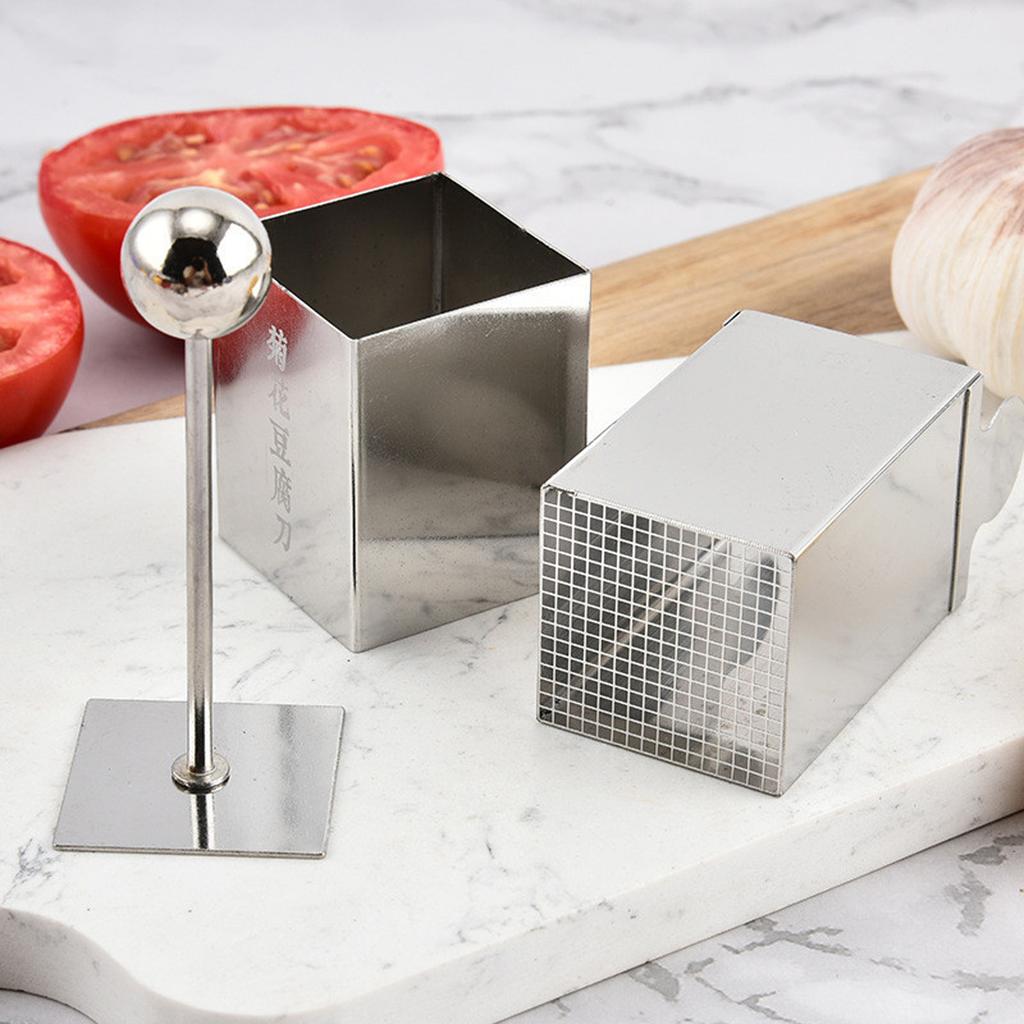 304 Stainless Steel Tofu Press Mold Daisy Design Multi Purpose Kitchen Tool for Soft Foods Cheese Fruits