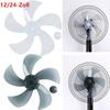 12/14 Inch Replacement Fan Blades 5 Leaves with Nut Cover, for Household Standing Pedestal Fan Table Fanner Fan Accessories
