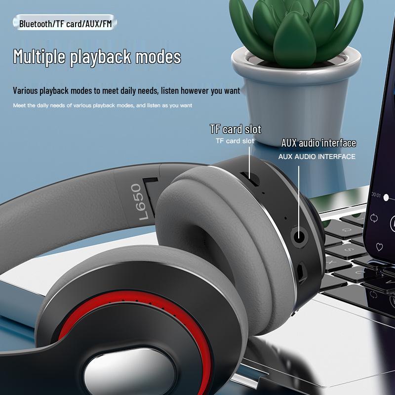 Bluetooth Headband Headset: Wireless Stereo, Noise-Canceling, Card Slot, Universal for Phones & Computers