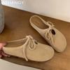 Модные женские туфли с бантом на плоской подошве Мюли Туфли Тапочки Осенняя мода Повседневная обувь Женская 2024 Трендовая обувь для ходьбы Сандалии Уютное платье Mujer Zapatos