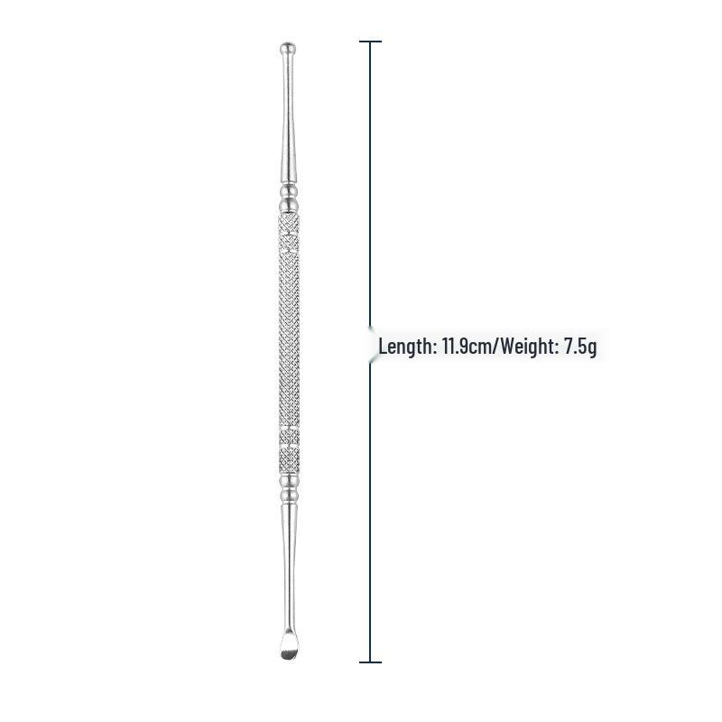 Инструмент для чистки ушей из нержавеющей стали с двойной пружинной головкой