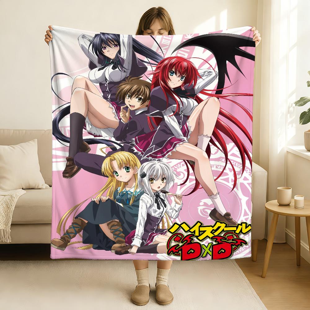 Плед High School DXD Мягкий и приятный для кожи Для дивана Кровати Дневного сна Покрывало Одеяло на все сезоны