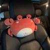 Cartoon Lion Lion Plush Car Neck Pillow Crab Car Waist Cushion Cute Auto Headrest  Car Accessorie