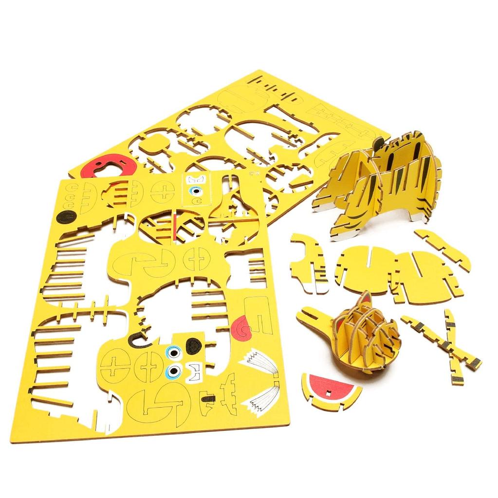 Деревянная 3D-головоломка «Тигр» и набор для творчества «Сделай сам» для детей и взрослых, развивающая игрушка для мальчиков и девочек, отличный 3D-арт-объект и отличный подарок для