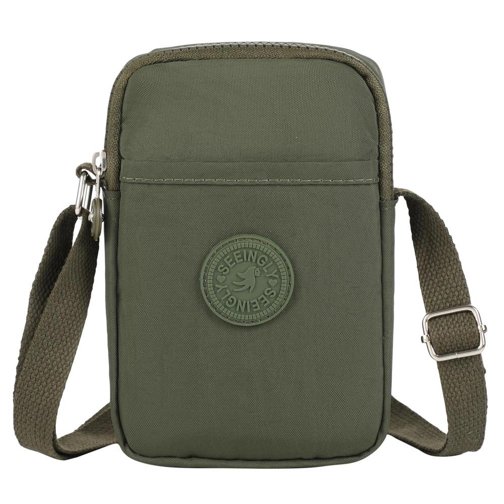 Multi-functional Shoulder Bag Nylon Small Phone Bag Vintage Zipper Crossbody Bag  Storage Bag