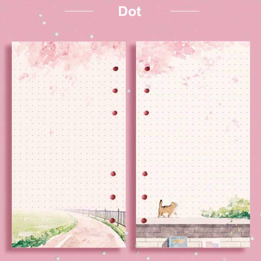 Notebook Refill Notebook Binder Notebook Inner Pages Sakura And Cat Binder 80 Sheets Loose Leaf A6