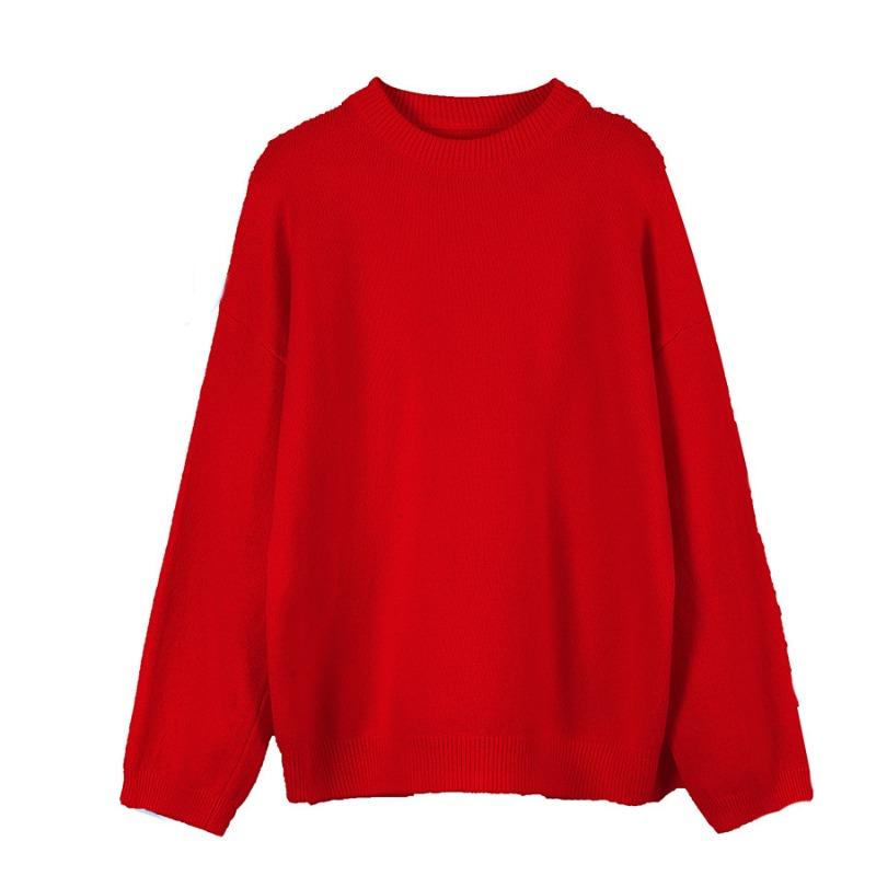 Women S Cozy Loose Fit Crew Neck Long Sleeve Pullover Sweater For Autumn Winter