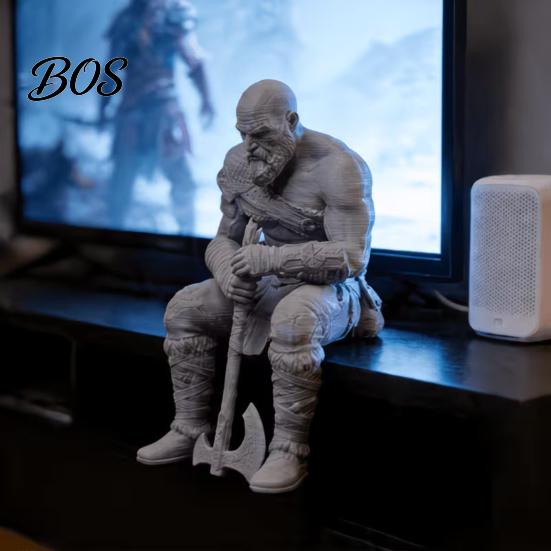 Статуэтка Воина, 3D-печать, Деталь Костюма, Фигурка по Скандинавской Мифологии с Оружием-Украшением, Коллекционная Фигурка для Украшения Дома и Офиса, Статуэтка с Текстурой