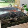 Dinosaurs Volcanic Disaster Carpet Rug Soft Washable Antislip Home Living Room Sofa Mats Personalized Christmas Rug