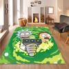 Ricky and Morty cartoon character non-slip and stain-resistant printed rug, suitable for doorways, bedrooms, and home décor.