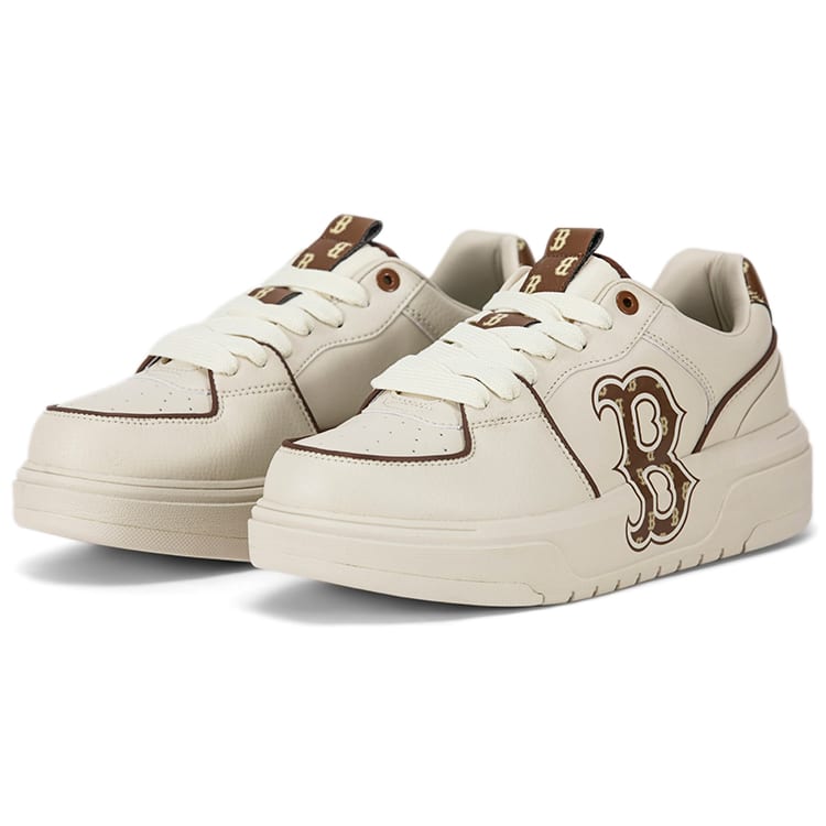 MLB Кроссовки для скейтборда Boston Low top с толстой подкладкой, унисекс, коричневые, 3ASXCLR3N-43BRS