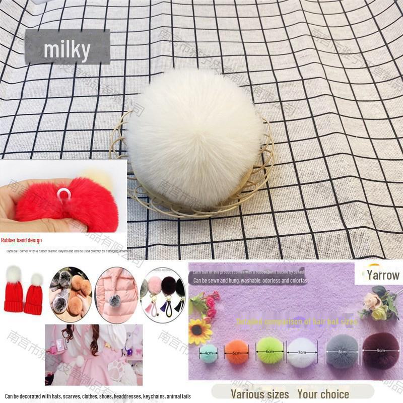 Помпоны из меха кролика Рекс для украшений, одежды, обуви, головных уборов, брелоков и сумок