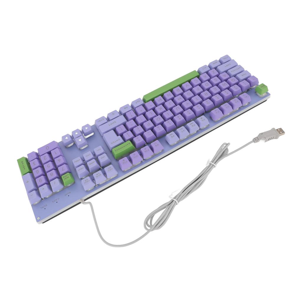 Wired Gaming Keyboard Large Print Metal Panel USB Lighted Keyboard with Backlit for Computer Laptop